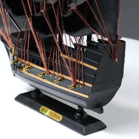 Pirate Ship "Merry Roger" Board with a yellow strip, 40*8.5*36cm-10