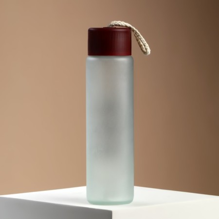 Water bottle "Love, laugh, live", glass, color mix, 350 ml-9