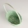 Wicker basket, 21x15x10xh38cm, green, bamboo