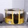 Animal aviary, tent, round, 90 x 55 cm, yellow