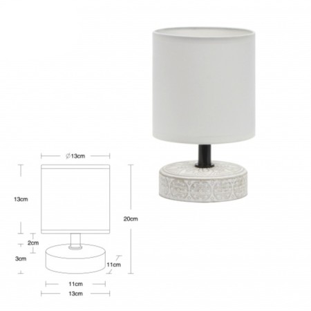 Rivoli Eleanor 1he14, 40 watts ceramics, beige/white-3