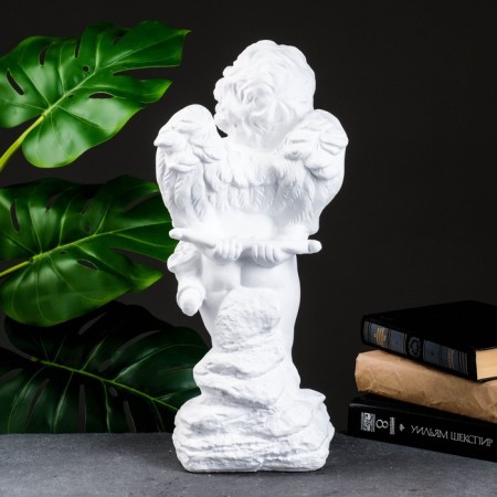 Figure "Angel Amur" White 15x15x37cm-2