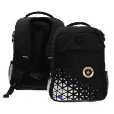 Youth backpack, 39 x 26 x 19 cm, Grizzly 356, ergonomic back, laptop department, black RB-356-2_2