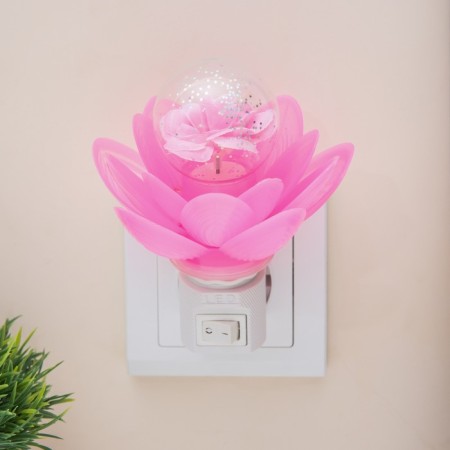 Night "Pink Flower" LED 8x8x12 cm Risalux-1