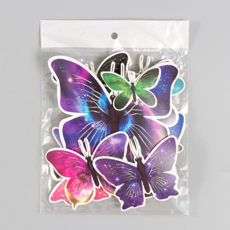 Butterflies cardboard "Cosmos" set 12 pcs h = 4-10 cm-7