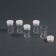 A set of jars for decor, 5 pcs, 6 ml, d = 2.2 × 3.7 cm, the color is transparent