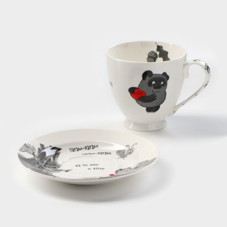Tea steam porcelain "Winnie the Pooh", a mug 440 ml-1