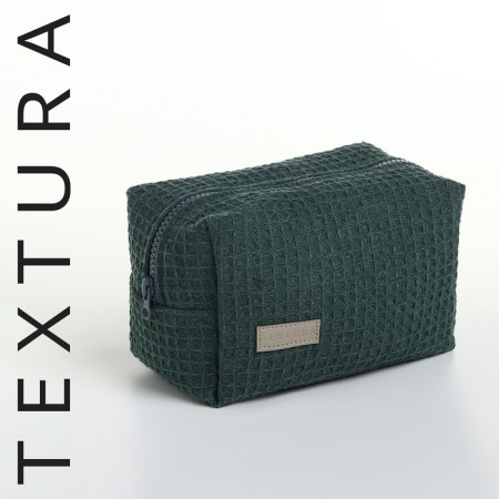 TEXTURA lightning cosmetic bag, green color