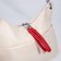 Bag-bag, lightning department, 3 outer pockets, long belt, beige/red color
