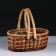 Basket "Picnic", without a lid with 2 handles, 26 × 21 × 12/24, rattan