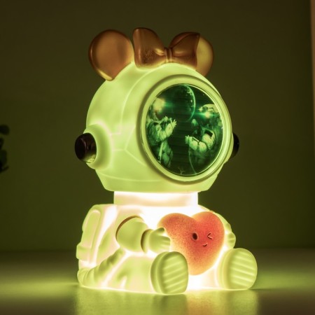 Night-wound Mishka Bear Cosmonaut Led usb white 12x12x16.5 cm-6