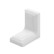 Furniture corner of the tundra, with a decorative lining, 26x26 mm, white