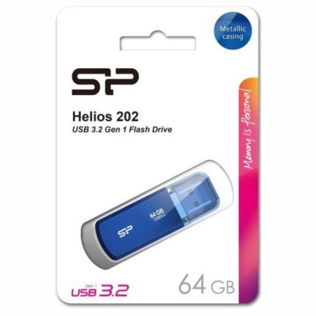 USB flash drive 64 GB Silicon Power Helios 202 Blue USB 3.0 / aluminum / SP064GBUF3202V 106986
