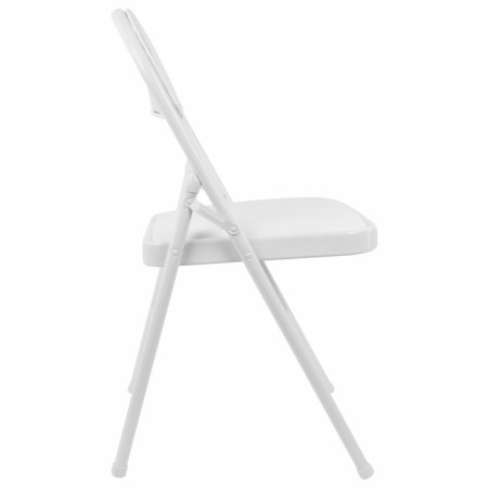 Folding stool Brabix Golf Plus CF-003 comfort, white frame, white leatherette-2