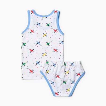 A set for a boy (T -shirt, panties), cornflower color, height 116 cm-3