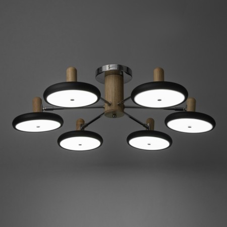 Julia chandelier 6xLED 144W 3000-6000K black-chromium 80x80x22 cm-4