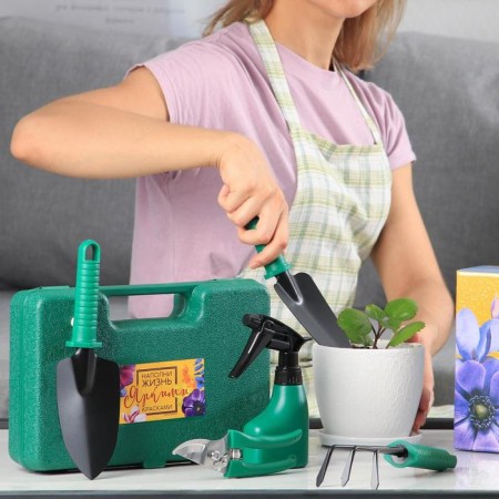 A set of tools for the gardener "to the one who makes the world more beautiful", 5 items