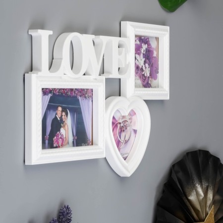 Photo frame-collage "Love" in 3 photos (plastic screen)-1