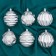 Set of balls plastic D-8 cm, 6 pcs "Front Assort" silver