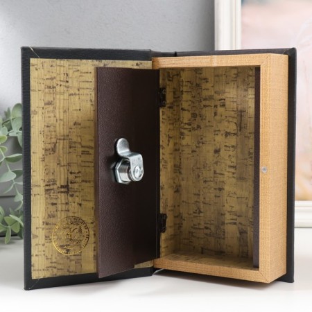 Safe-book wood to the leatherette "Bee" 21x13x5 cm-3