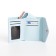 Women's wallet on the button, blue color
