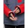 Ski jacket female winter, size 52, red color