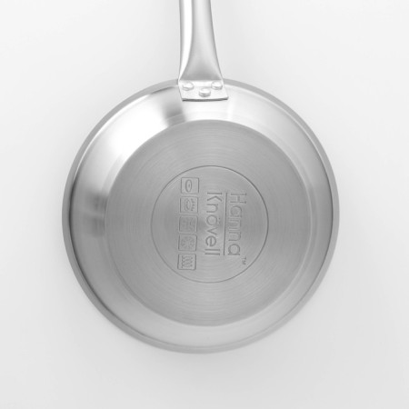 Hanna Knövell stainless steel pan, d = 22 cm, h = 5.5 cm, wall thickness 0.6 mm, handle length 21.5 cm, induction-10