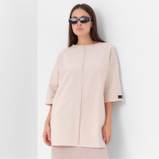 Women's T-shirt MIST BASE, size L-XL Beige color