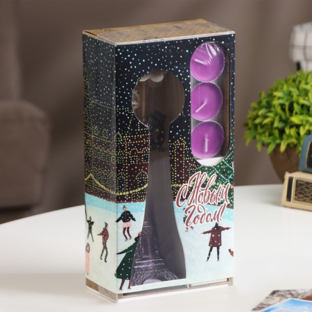 Set of gift "Paris" (diffuser and candles) Lavender, "Wealth of aroma"-4