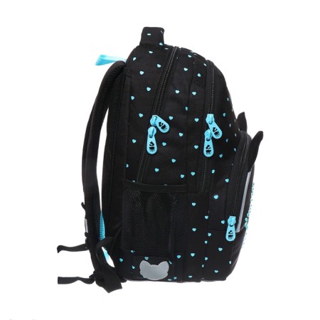 School backpack, 40 x 27 x 20 cm, Grizzly, ergonomic back, laptop department, black-2