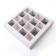 Folding box under 16 sweets, white, 17.7 x 17.7 x 3.8 cm