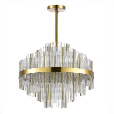 Люстра подвесная St Luce. SL1634.303.09. Rens. 9х60 Вт, E14, 60х60х70 см, цвет латунь