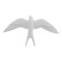 The decoration is wall, gypsum panel "Swallows", 7 pcs, 18 x 11 cm, white