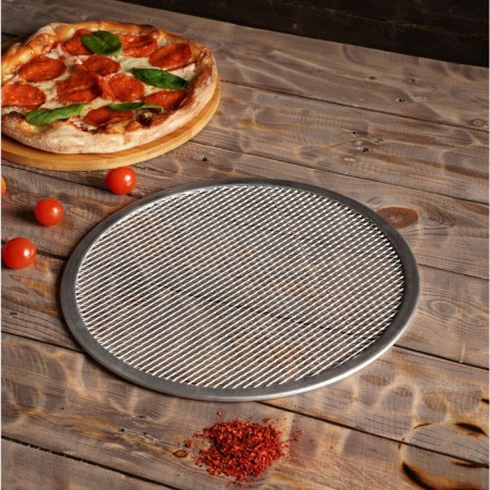 Pizza baking uniform, d = 28 cm, silver color-4