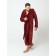 Male robe with a hood, size 46, burgundy color