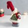 Polystone souvenir "Dwarf in a red cap with a Christmas tree toy" 10.5x12.5x27.5 cm