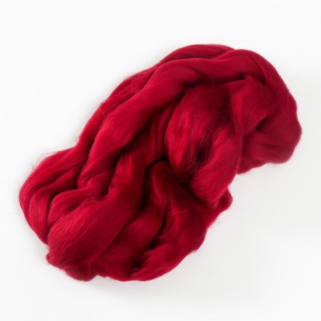 Fasting wool 100% half -toned wool 50 g (091, cherry)-2