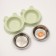 Metal dual bowl on a plastic basis 2 x 400 ml, 28 x 15.5 x 4 cm, green