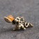 A purse souvenir "mouse with a spoon", with natural amber