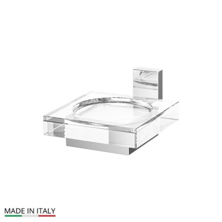 Holder with a soap dish, glass; Chrome, Lineag