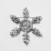 Brooch "Snowflake" is the most beautiful, blue color in silver