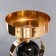 Summary Metal for 1 candle "Two black marble balls in the field" Gold 27x12x12 cm