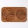 Serve dish with two lids, 34 × 20 × 12 cm, acacia