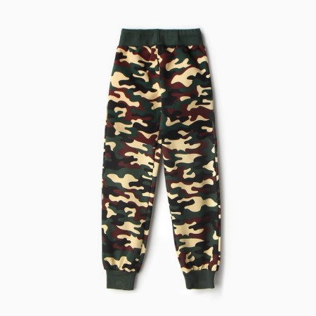 Pants for the boy, the color is dark green, height 104 cm-3