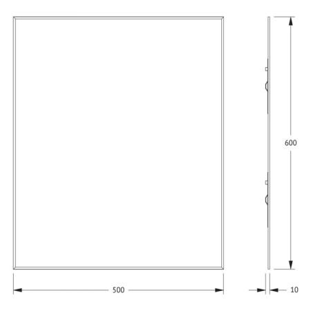 EvoForm mirror, with fatcet, 5 mm, 50x60 cm-1