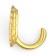 Hook furniture tundra TKO018, one -rod, gold