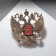 Brooch "Emblem of the Russian Federation", red color in gold