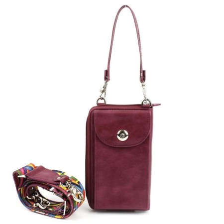 Cross-Bodi bag, lightning department, burgundy color-1