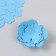 The workpiece of Foamiran "Flower Curly" 10x9.5 cm set 5 pcs. Ribbed bright blue