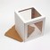 Box for cake 3 windows, white, 26.5 x 26.5 x 29 cm